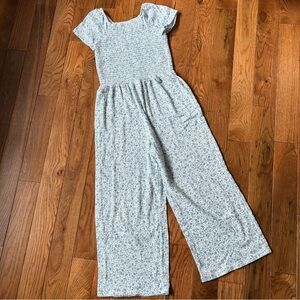 Carter’s Girls Floral Smocked Wide Leg Jumpsuit Size 12/12A